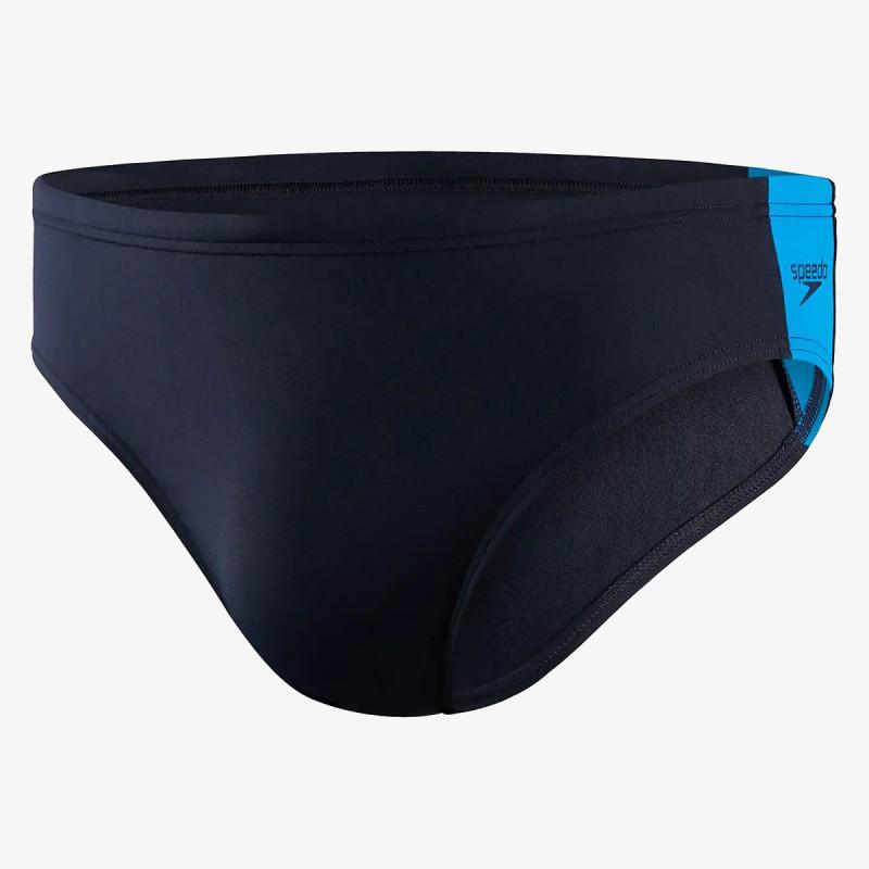 Speedo Къси панталони за плуване BOOM LOGO SPLICE 7CM BRIEF AM NAVY/BLUE 