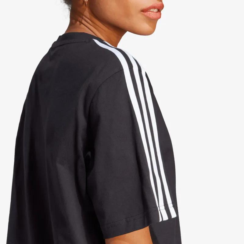 adidas Рокля Essentials 3-Stripes Single Jersey Boyfriend Tee Dress 