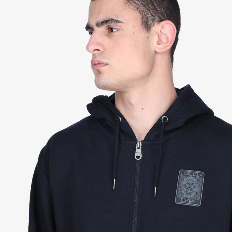 Lonsdale Суитшърт LONSDALE BLK LION FZ HOODY 