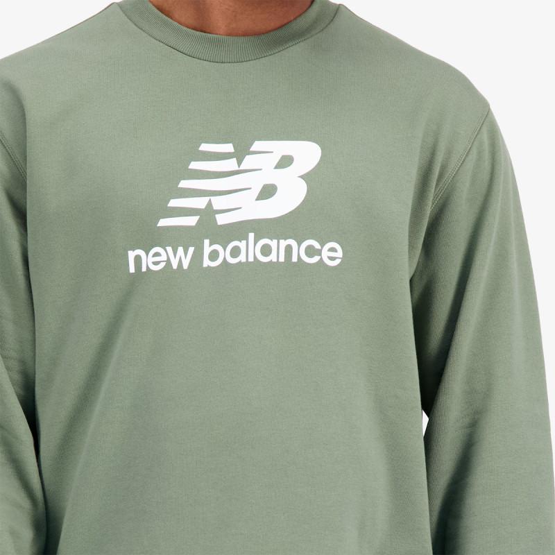 New Balance Суитшърт Essentials Stacked Logo French Terry Cre 